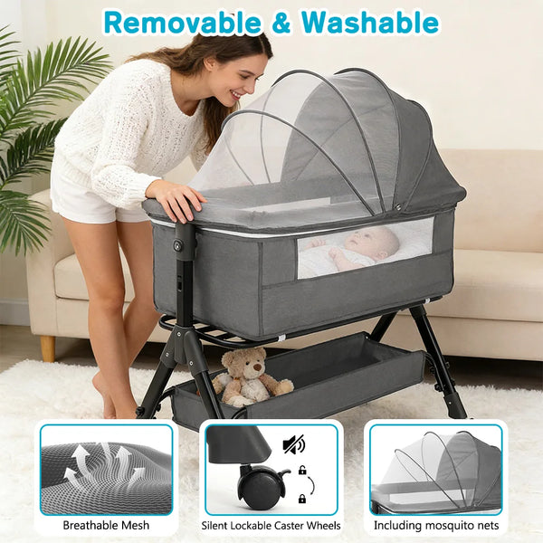 GentleNest Foldable Portable Baby Crib