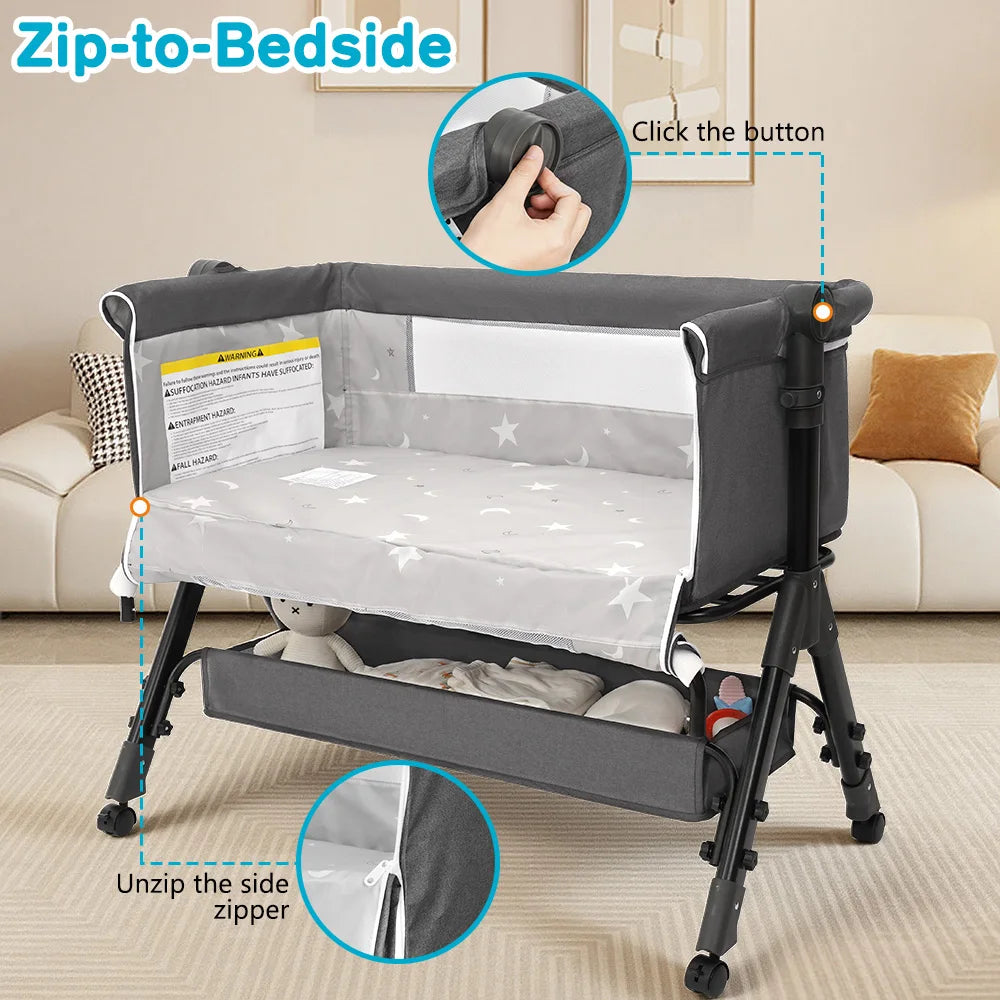 GentleNest Foldable Portable Baby Crib